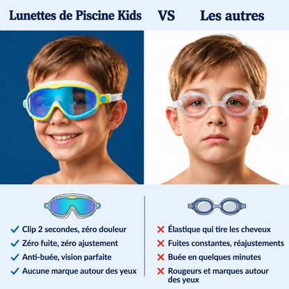 Lunettes de Piscine Kids – Confort et Protection Anti-Larmes