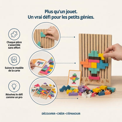 Tétris en Bois Montessori – Le jeu malin qui développe l’esprit des enfants