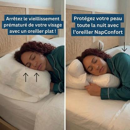 Oreiller Anti-Rides NapConfort – Dormez, Préservez et Sublimez Votre Peau