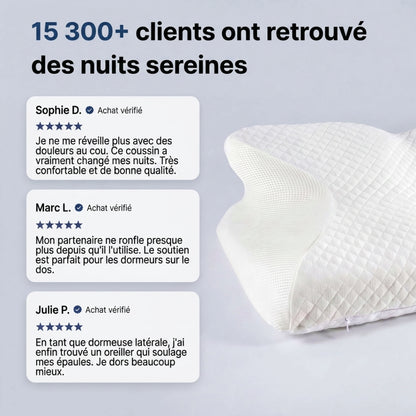 Oreiller ErgoNuque™ – Réveillez-vous avec une sensation de confort retrouvée