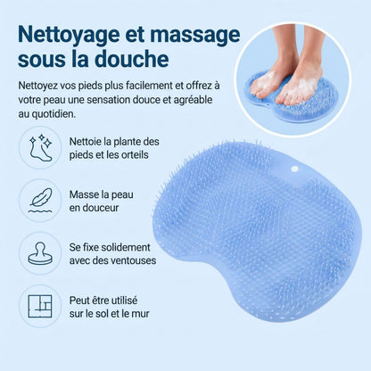 Brosse de Douche Silicée – Nettoyez et Massez vos Pieds Facilement