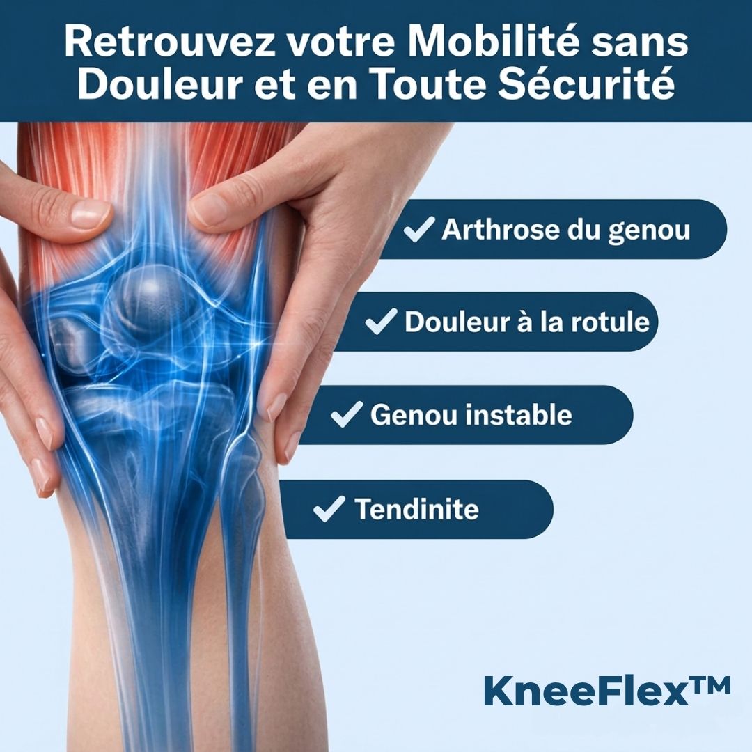 KneeFlex™ – Soutien du genou, confort et mobilité