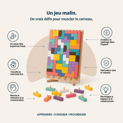 Tétris en Bois Montessori – Le jeu malin qui développe l’esprit des enfants