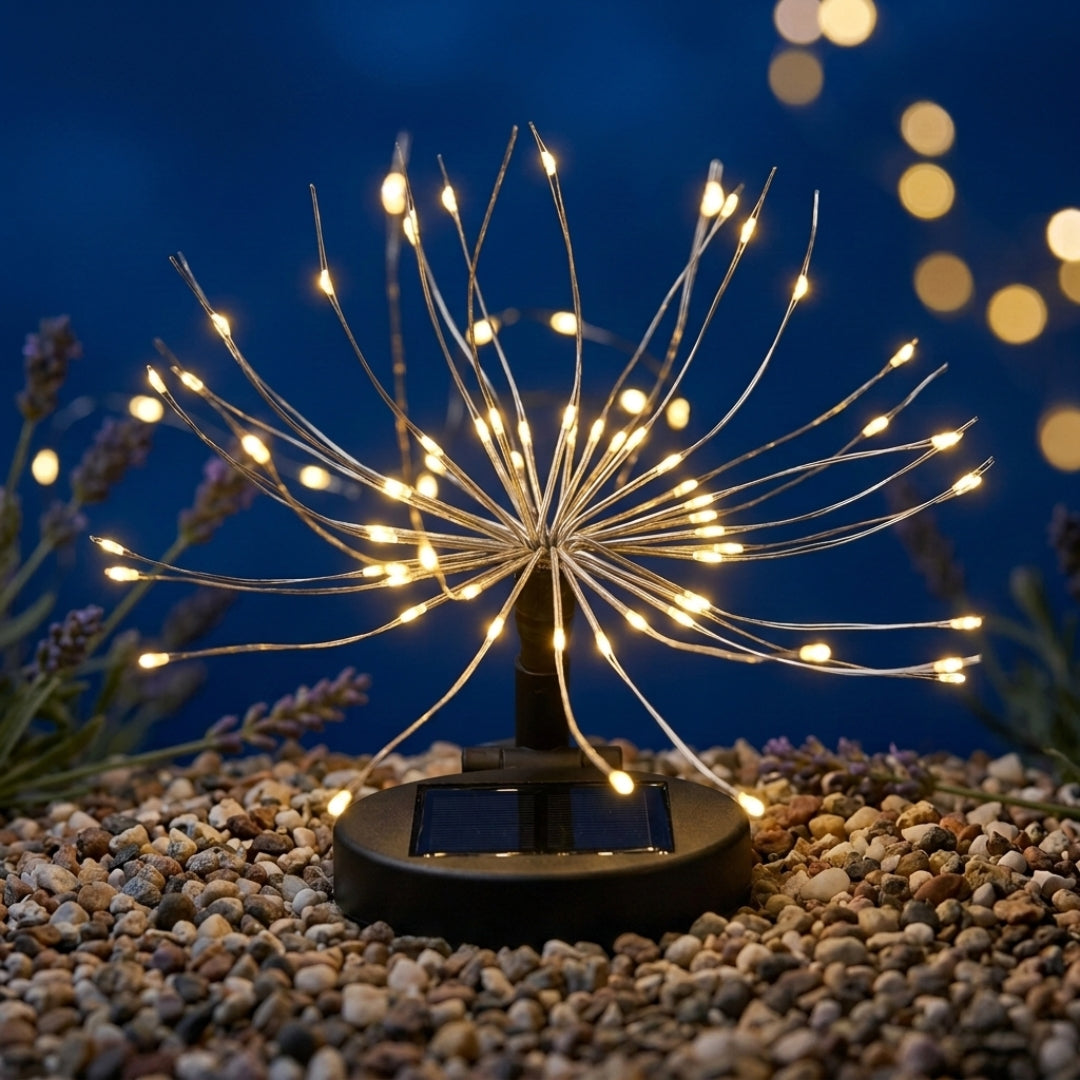 Lampes Solaires Jardin LED Feu d’Artifice – Éclairage Extérieur Magique