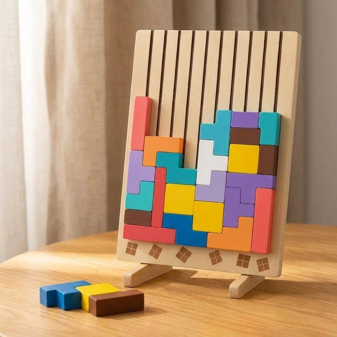Tétris en Bois Montessori – Le jeu malin qui développe l’esprit des enfants