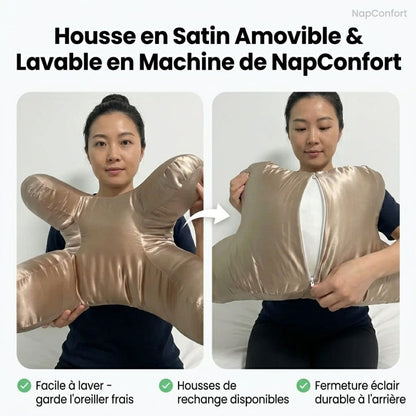 Oreiller Anti-Rides NapConfort – Dormez, Préservez et Sublimez Votre Peau