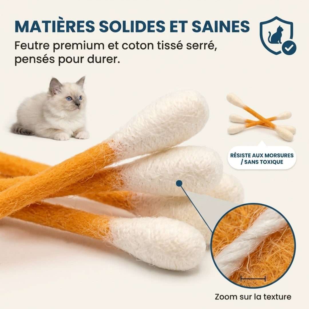 Lot de 6 Jouets Dentaires pour Chat – Divertissement & Bien-être au quotidien