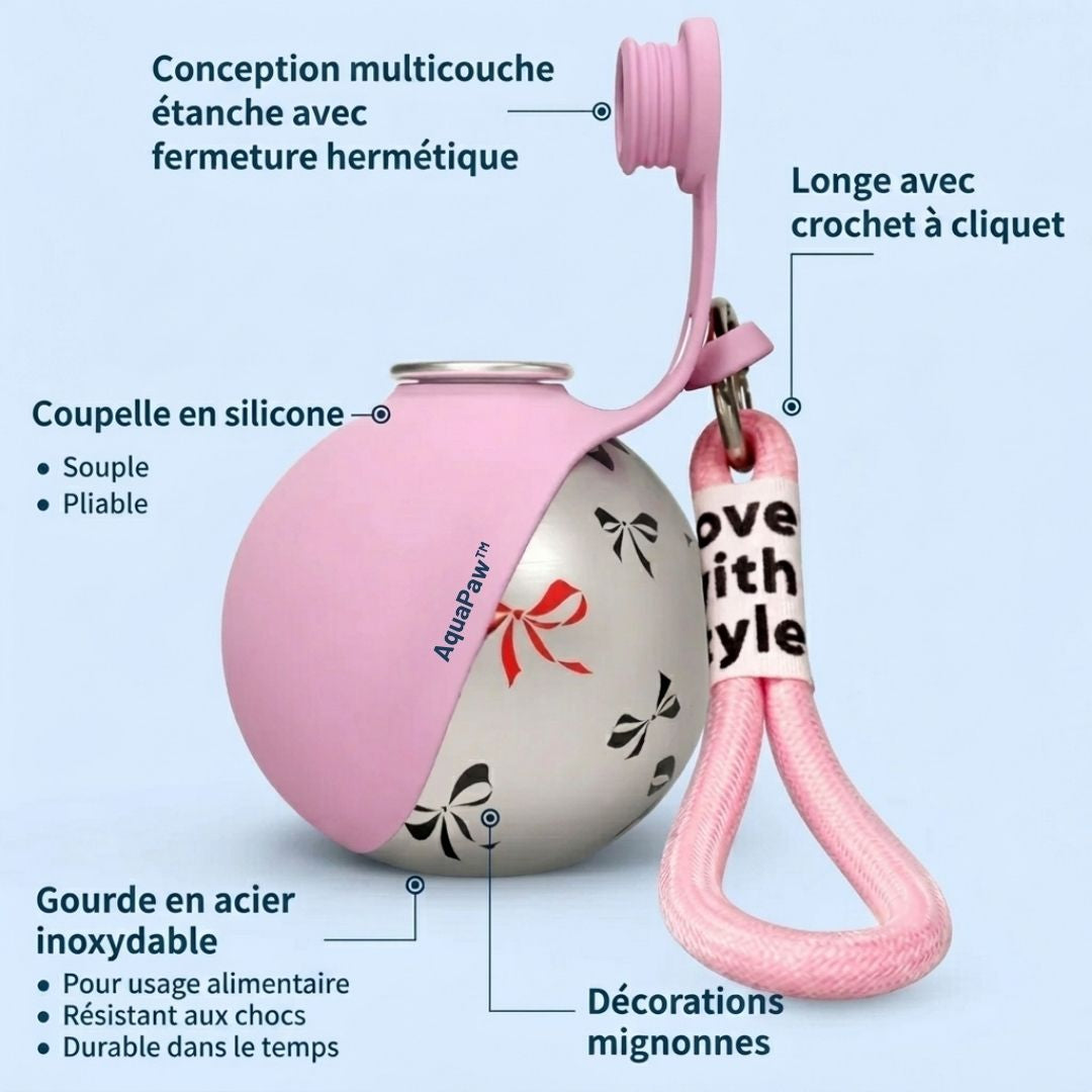 AquaPaw – La gourde nomade pour hydrater votre chien partout