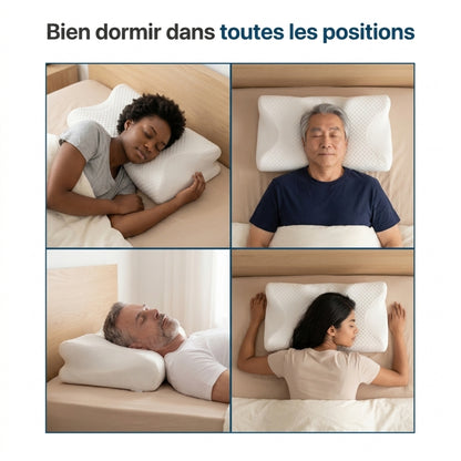 Oreiller ErgoNuque™ – Réveillez-vous avec une sensation de confort retrouvée