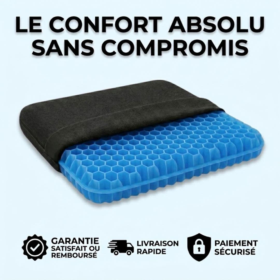 Coussin Gel Confort – Soulagement Instantané & Assise Durable