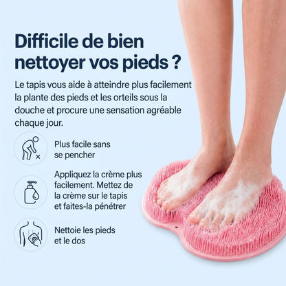 Brosse de Douche Silicée – Nettoyez et Massez vos Pieds Facilement