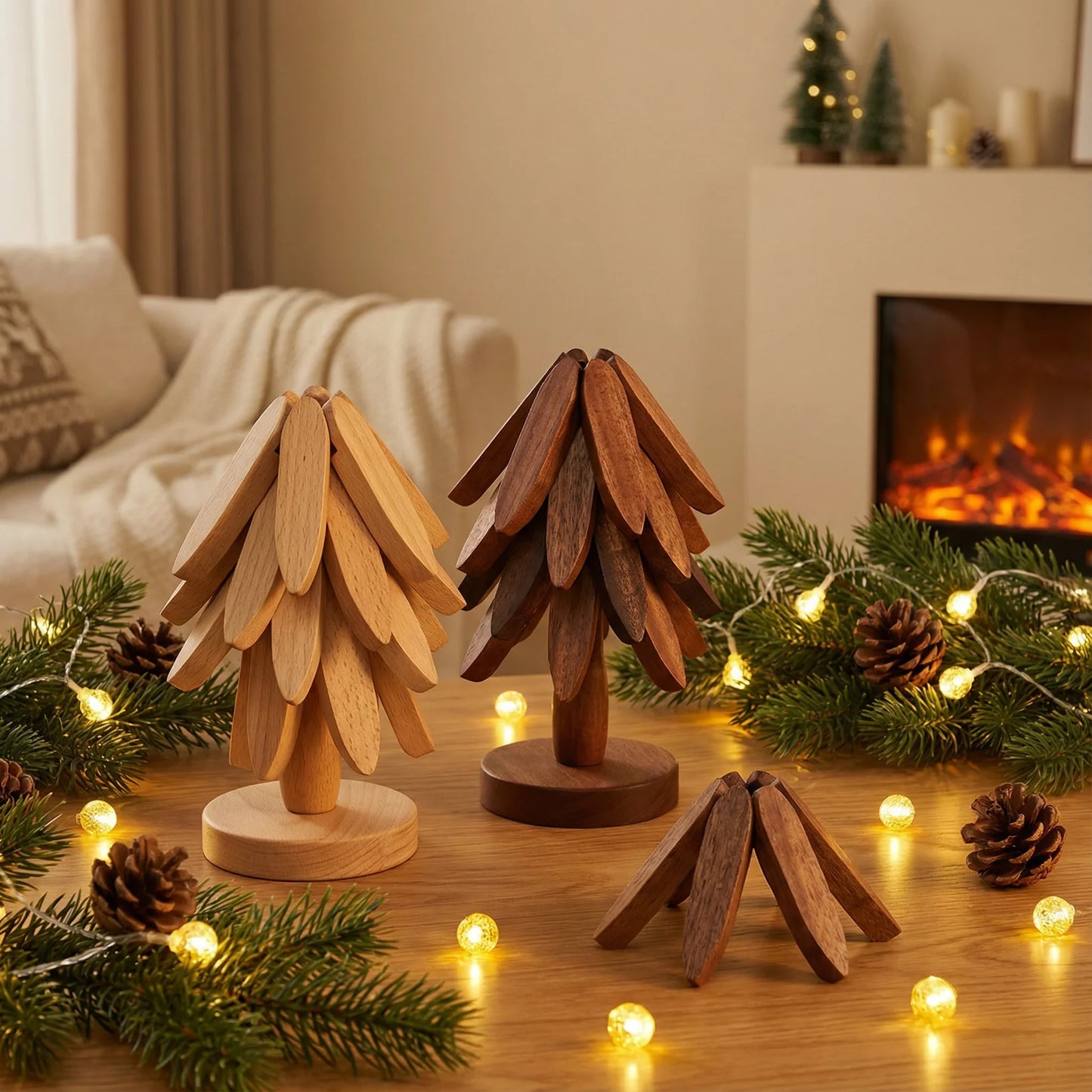 Support Décoratif en Bois – Protection thermique au quotidien