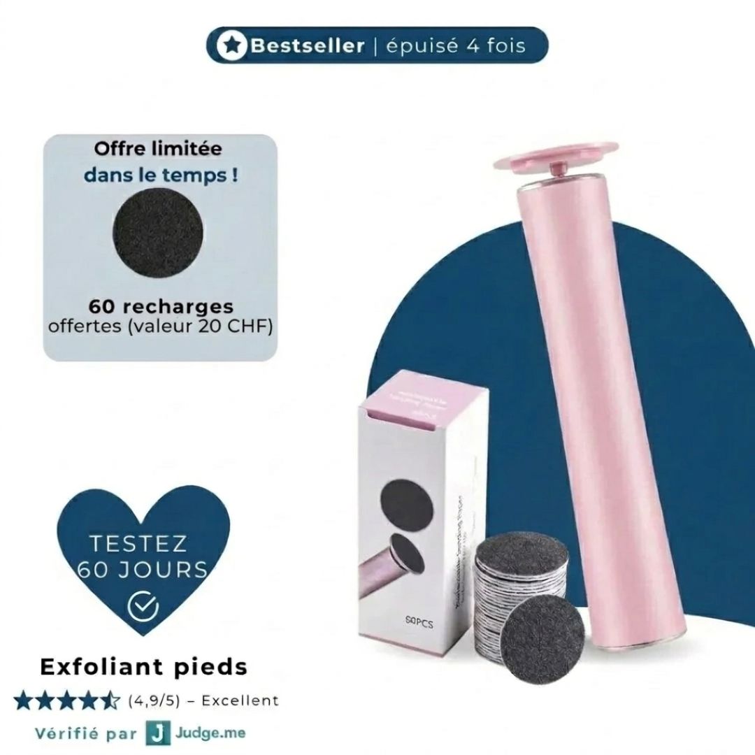 Râpe exfoliante pieds – Des talons doux sans effort