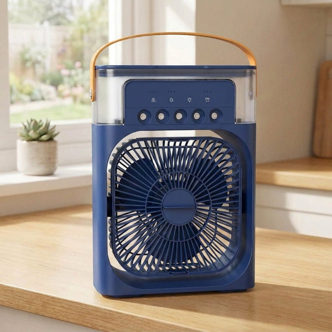 ClimaFlow – Ventilateur Rafraîchissant 3-en-1 Portable