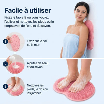 Brosse de Douche Silicée – Nettoyez et Massez vos Pieds Facilement