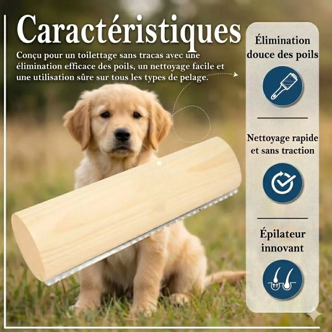 Brosse FluffCare™ – Retirez les poils morts, sans douleur