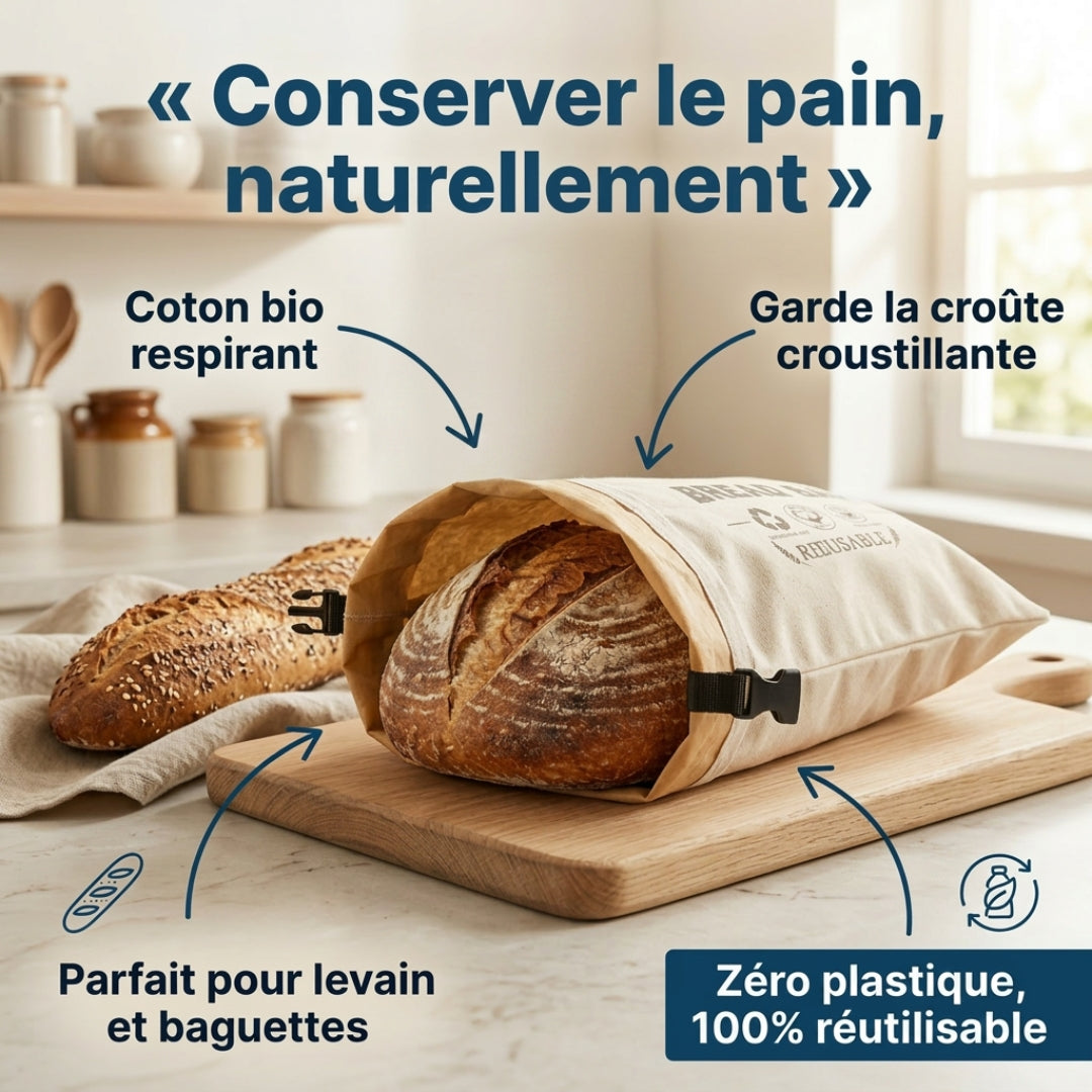 Sac à Pain en Cire d'Abeille – Conservez votre pain frais plus longtemps