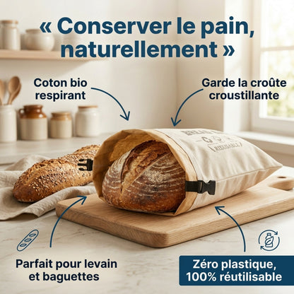 Sac à Pain en Cire d'Abeille – Conservez votre pain frais plus longtemps