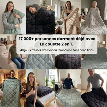 La couette 2 en 1 – Fini les corvées, dormez l’esprit léger