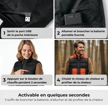 SmartHeat™ – Gilet chauffant pour un hiver au chaud, même dehors
