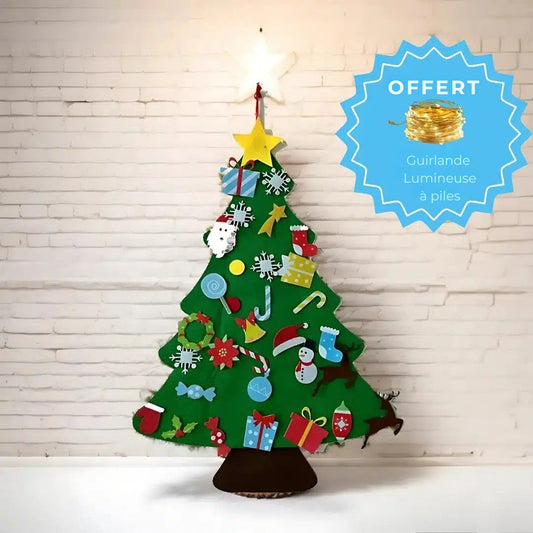 Sapin de Noël en Feutrine + Guirlande OFFERTE !
