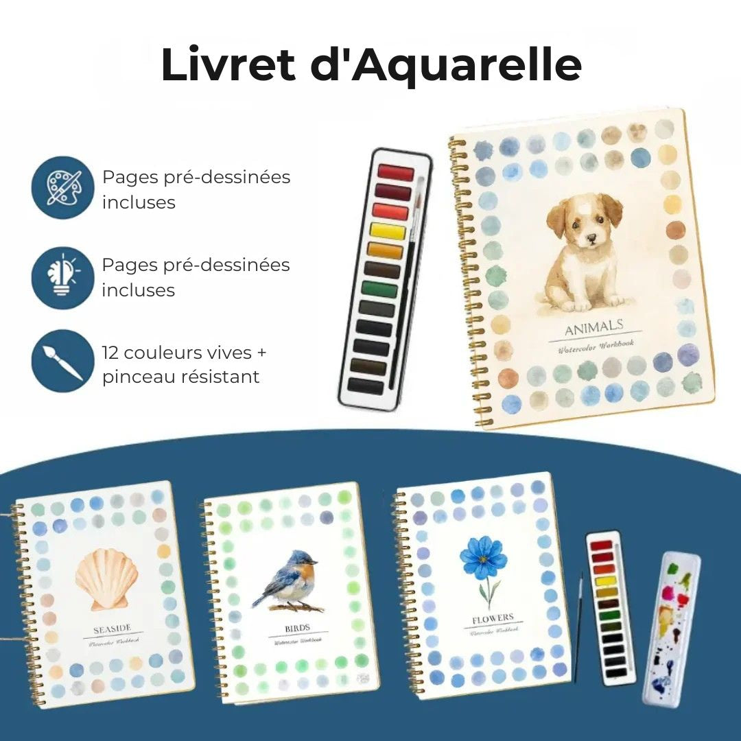 Kit Aquarelle ZenColor – Apprenez à peindre facilement, pas à pas