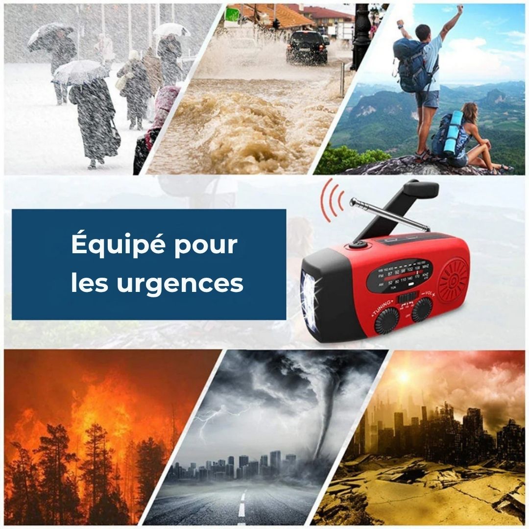 Radio de Secours StormSafe – Restez connecté, même en cas de coupure de courant !