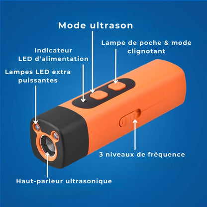 Dispositif Anti-Aboiement Ultrason – Aidez votre chien à rester calme, sans stress