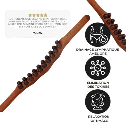 WoodSculpt – Rouleau de Massage en Bois