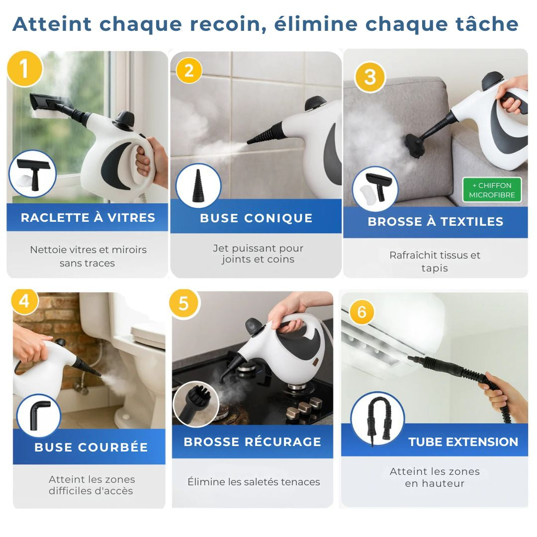 CleanSteam Pro – Nettoyez efficacement sans produits chimiques