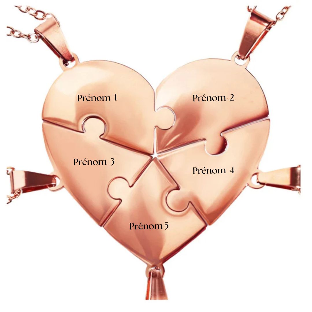 PuzzleHeart – Collier Famille Personnalisé