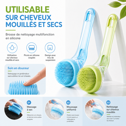 Brosse Bain 2-en-1 – Un toilettage facile, doux et sans stress