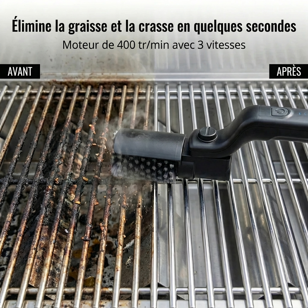 GrillClean Pro™ – Nettoyez votre grille en quelques secondes !