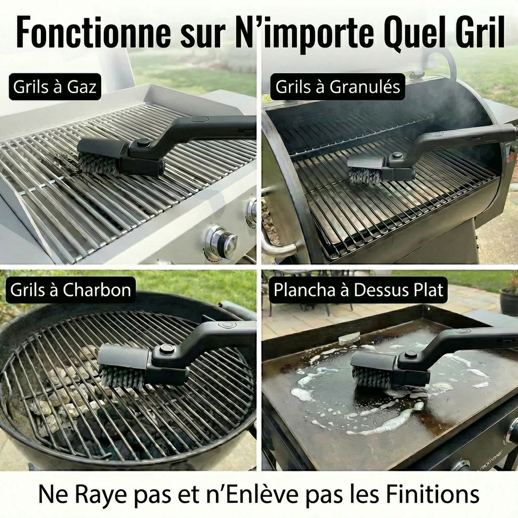 GrillClean Pro™ – Nettoyez votre grille en quelques secondes !