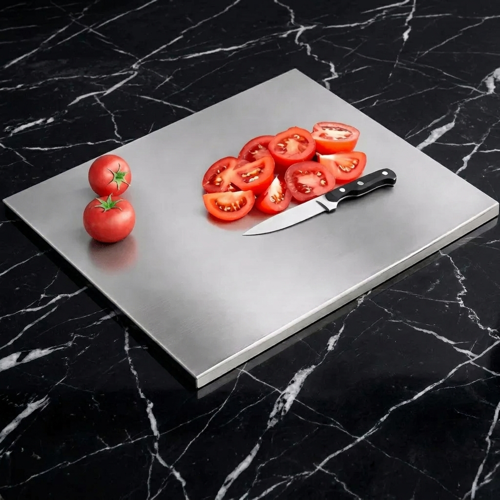 Planche à Découper en Acier Inox – Une surface de découpe élégante