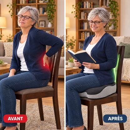 OrthoConfort™ – Enfin assis des heures, sans avoir mal au dos