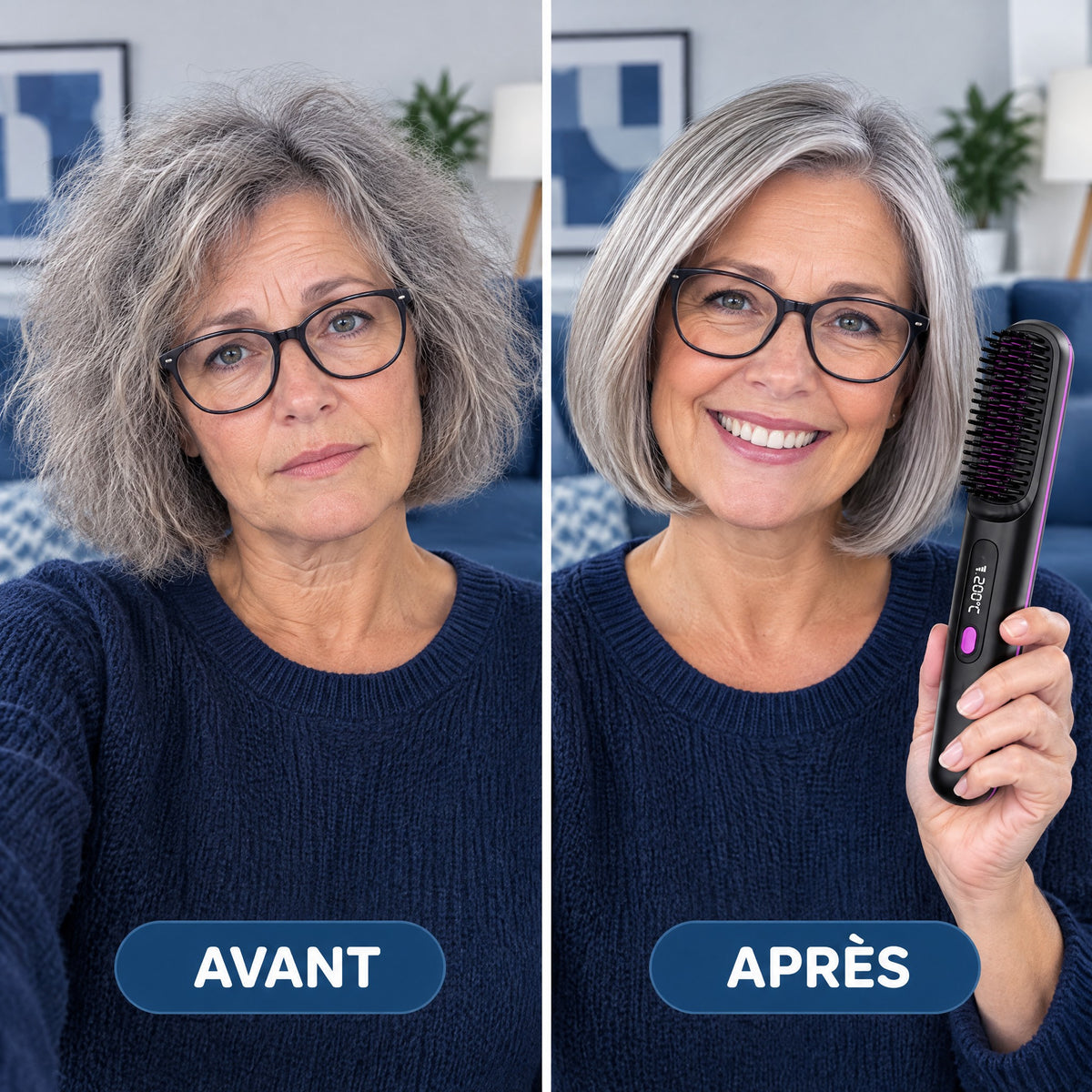 Brosse Luvera – Coiffez, lissez et bouclez, où que vous soyez