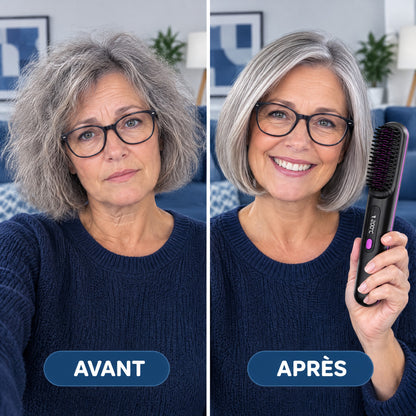 Brosse Luvera – Coiffez, lissez et bouclez, où que vous soyez