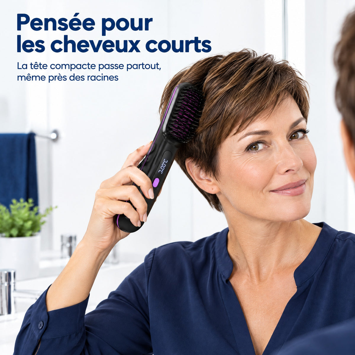 Brosse Luvera – Coiffez, lissez et bouclez, où que vous soyez