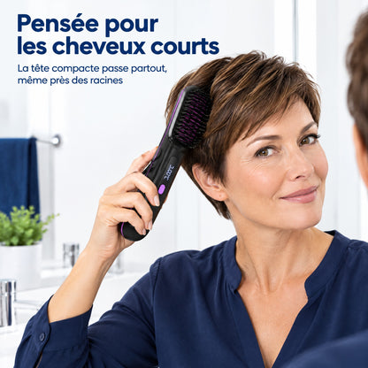 Brosse Luvera – Coiffez, lissez et bouclez, où que vous soyez