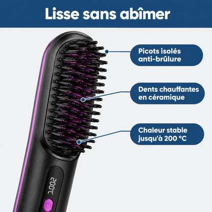 Brosse Luvera – Coiffez, lissez et bouclez, où que vous soyez