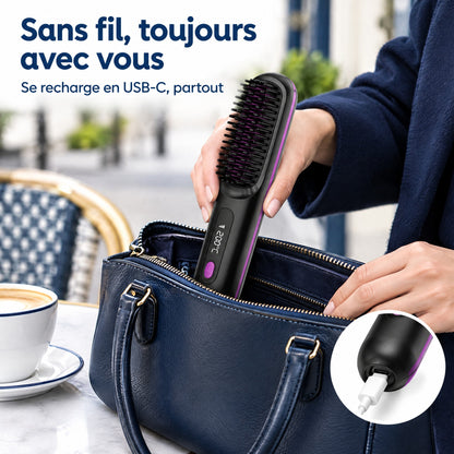 Brosse Luvera – Coiffez, lissez et bouclez, où que vous soyez
