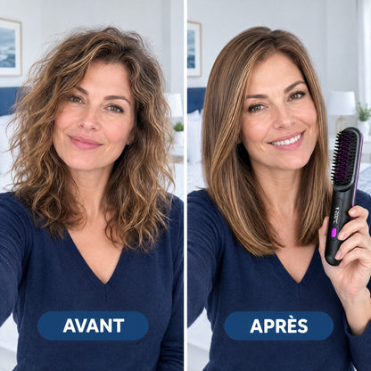 Brosse Luvera – Coiffez, lissez et bouclez, où que vous soyez