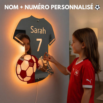 Lampe Miroir Personnalisée LED Football