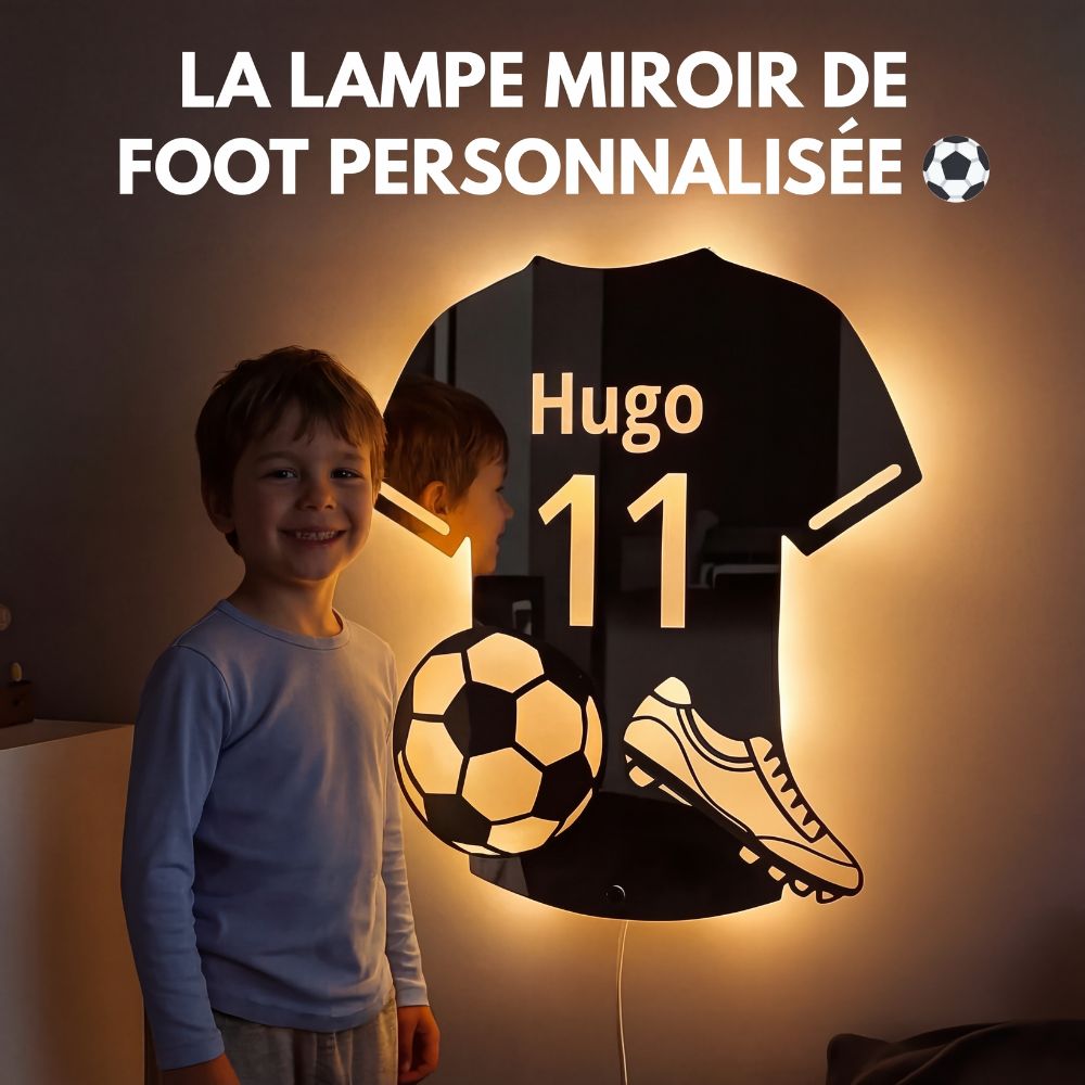 Lampe Miroir Personnalisée LED Football