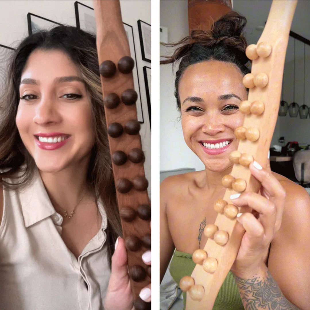 WoodSculpt – Rouleau de Massage en Bois