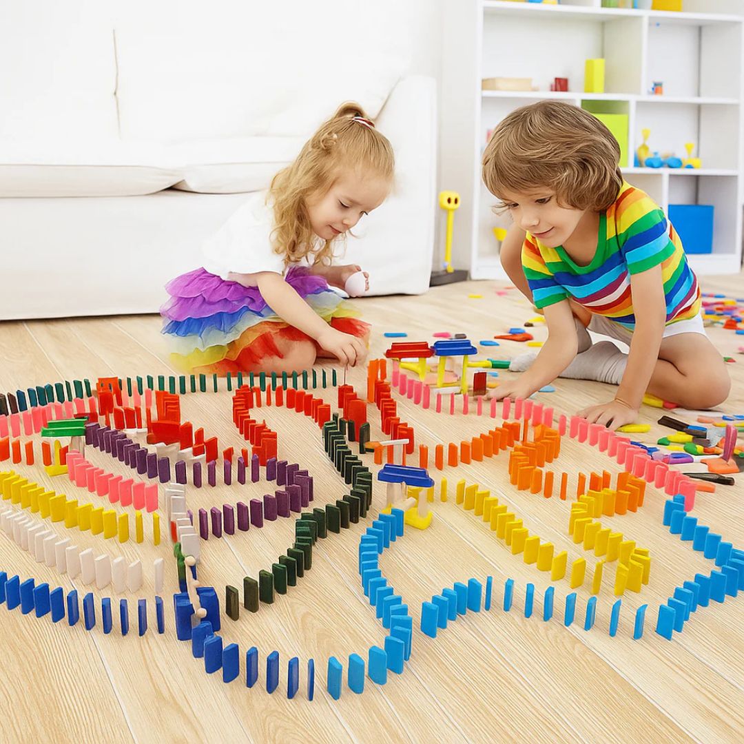 Train Domino Express – Apprentissage ludique et parcours colorés
