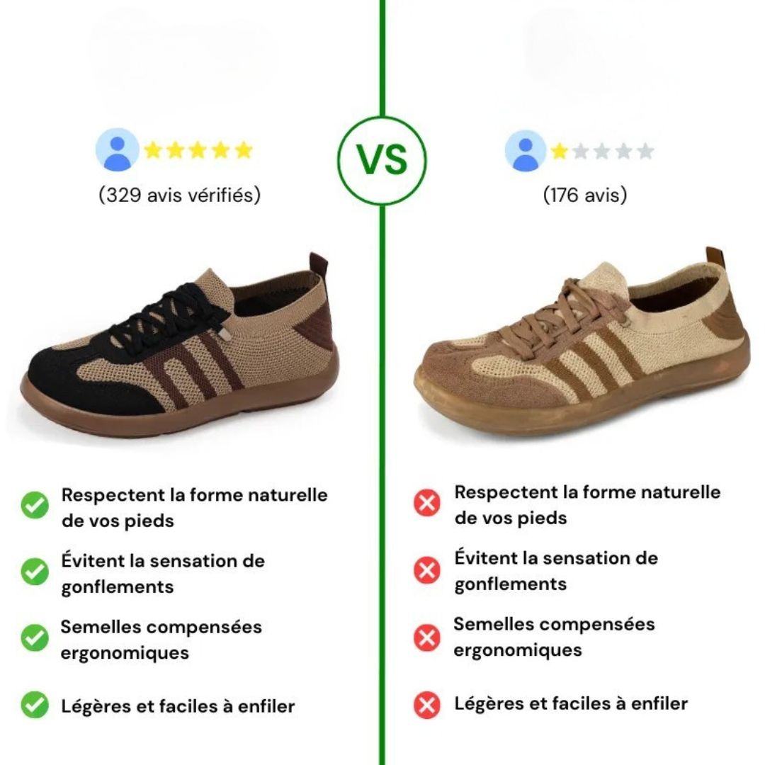 Baskets Confort+ – Soulagement et style pour vos pieds