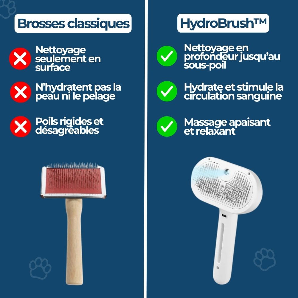 HydroBrush - Dites adieu aux poils morts et à la peau sèche