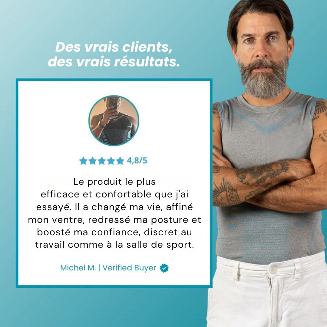 Haut Amincissant Homme – Gaine discrète pour un ventre plus plat